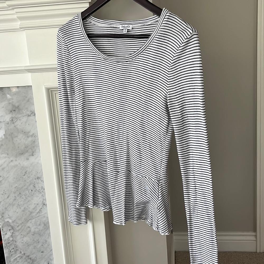 Splendid Long-Sleeve Peplum Top